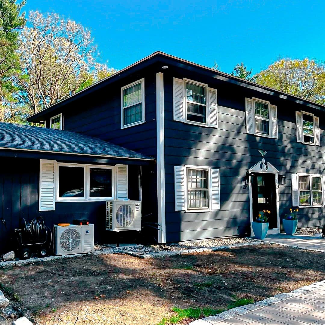 A Massachusetts home after an EcoSave heat pump installation
